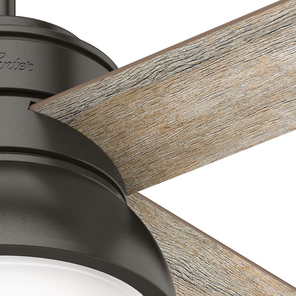 Hunter Fan 36 inch Contemporary Noble Bronze Indoor Ceiling Fan with Light Kit (Renewed)