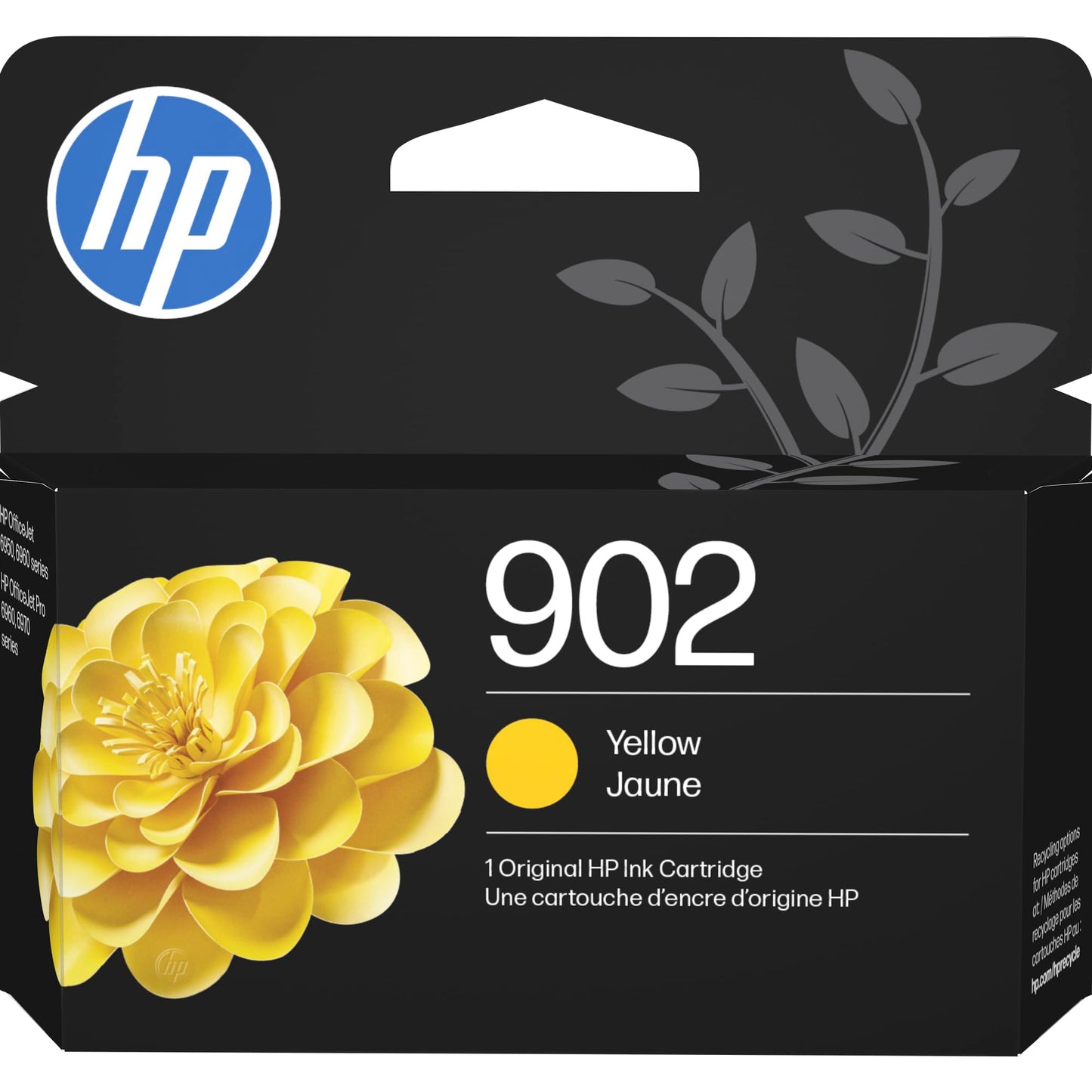 HP 902 Yellow Ink Cartridge | Works with OfficeJet 6950, 6960, Pro 6960, 6970 Series | T6L86AN