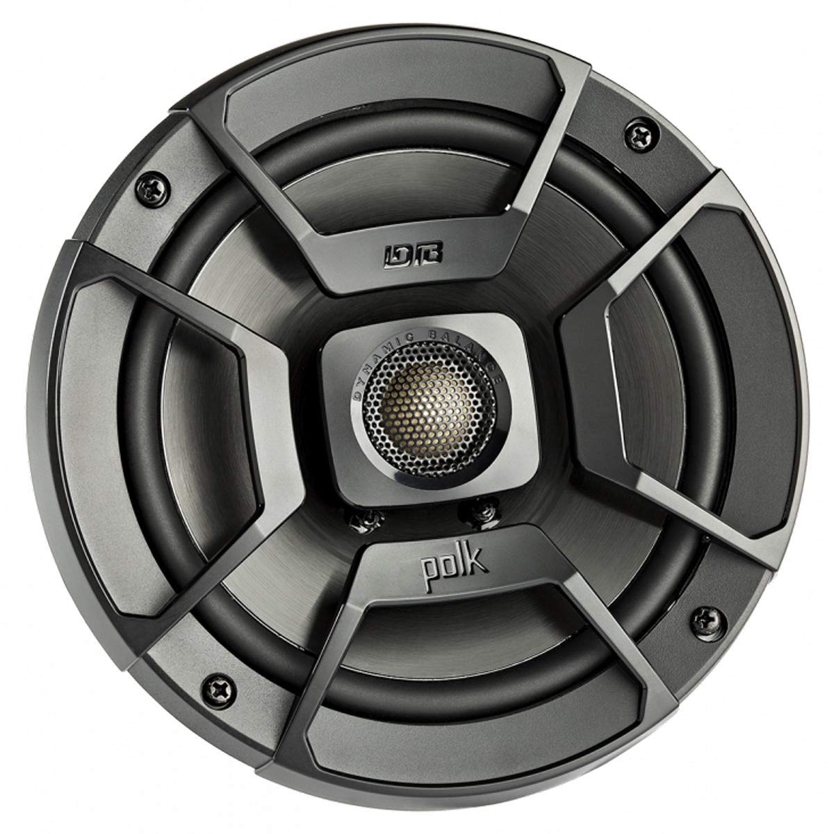 Polk Audio DB652 DB+ Series 6.5 Inch Marine Speakers, 2-Way Coaxial for Car Audio & Boat, 40-22kHz Frequency Response, Polypropylene Woofer Cone, 3/4" Silk Dome Tweeter, Black