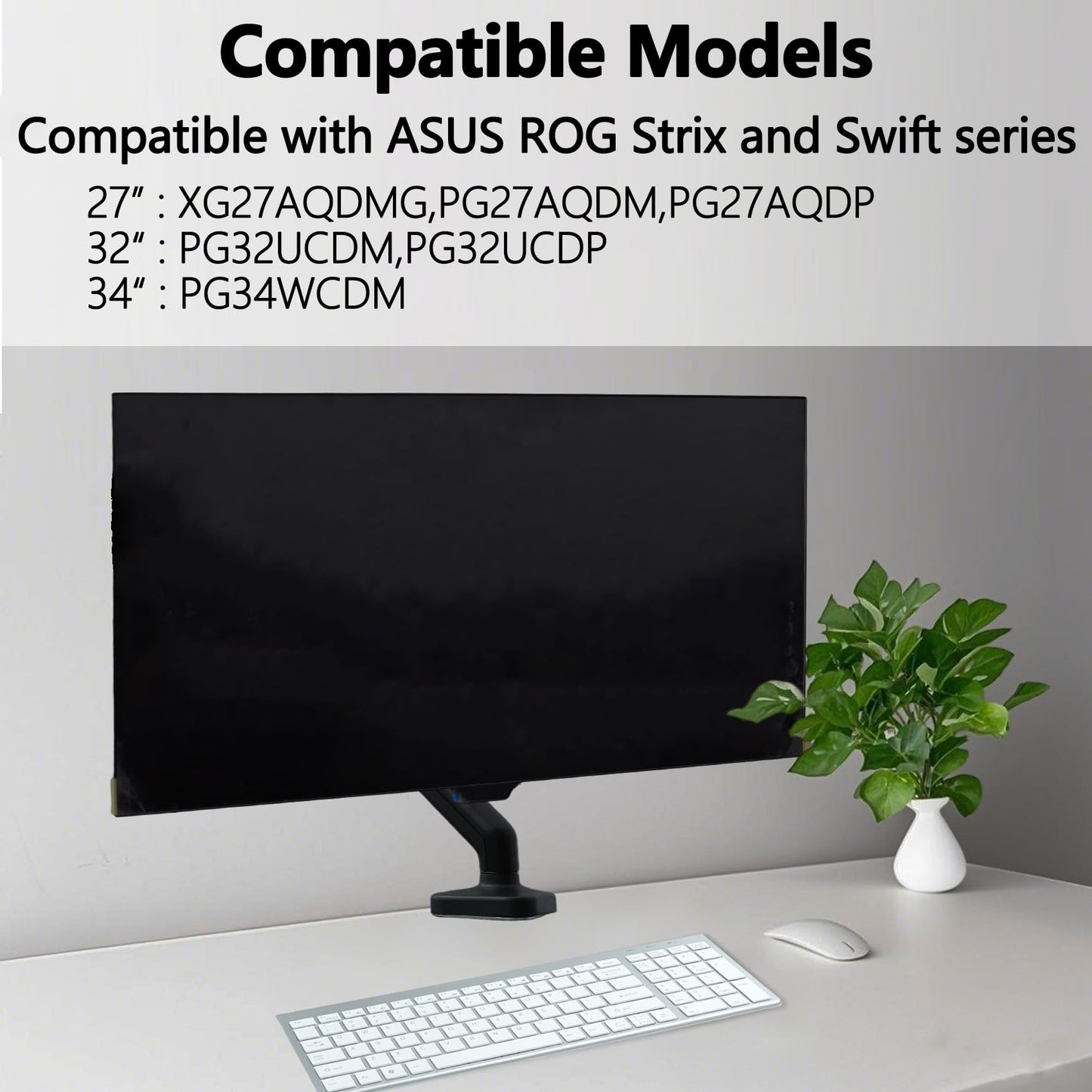 PG27AQDP VESA Adapter Compatible with ASUS ROG 27" 34" Monitor?Fits XG27AQDMG,PG27AQDM,PG27AQDP,PG32UCDP,PG34WCDM?- 75x75 to 100x100 Wall Mount