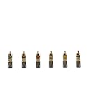Legrand - OnQ RG6 Compression Quad Shield Connector, RCA Plug, Male to Male Coaxial Cable, Gold Connector, AC300410 , 10 Pack