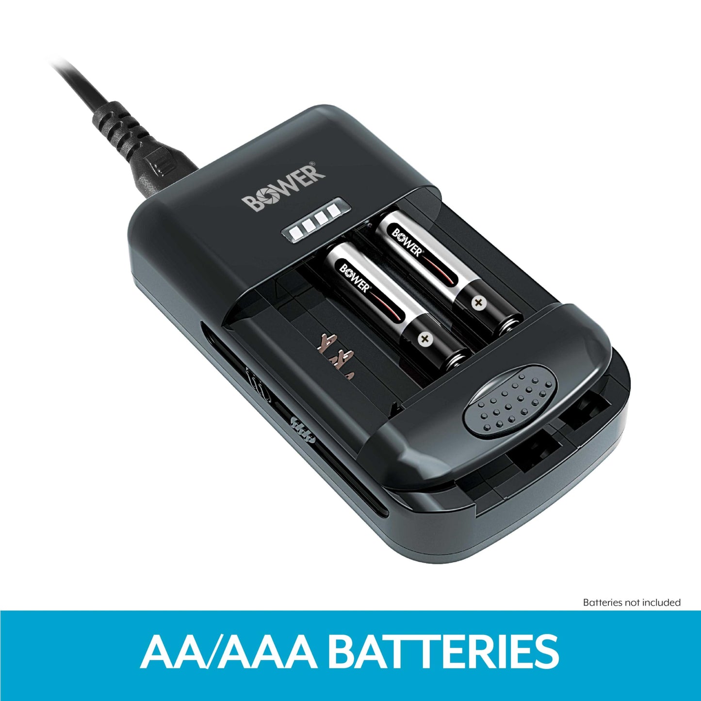 Bower Universal Battery Charger for DSLRs, Cameras, Camcorders, 3.7V/7.4V Li-ion Batteries, 5.04W Power Output