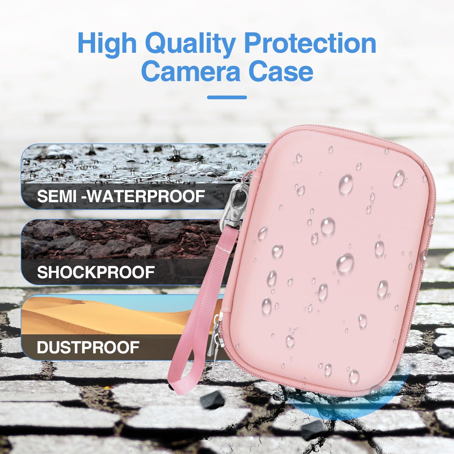 EMART Digital Camera Case, Small Camera Bag(Fit Camera Size<6"x4"x0.9") for VAHOIALD FHD 1080P/KODAK PIXPRO FZ55/CAMKORY/Lecran, Camera Carrying Case