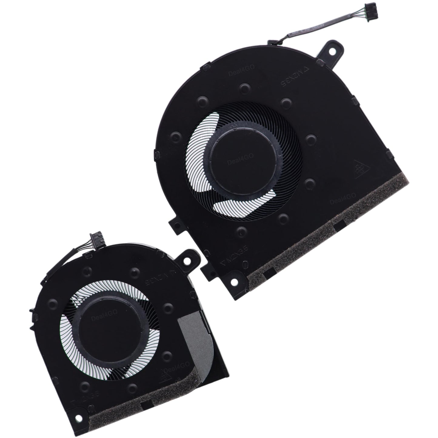 Deal4GO CPU & GPU Graphics Cooling Fan N09634-001 N09635-001 Replacement for HP 15-EW 15-EY 15T-EW 15Z-EY 15-EW0023DX 15-EY1157NR, Silver