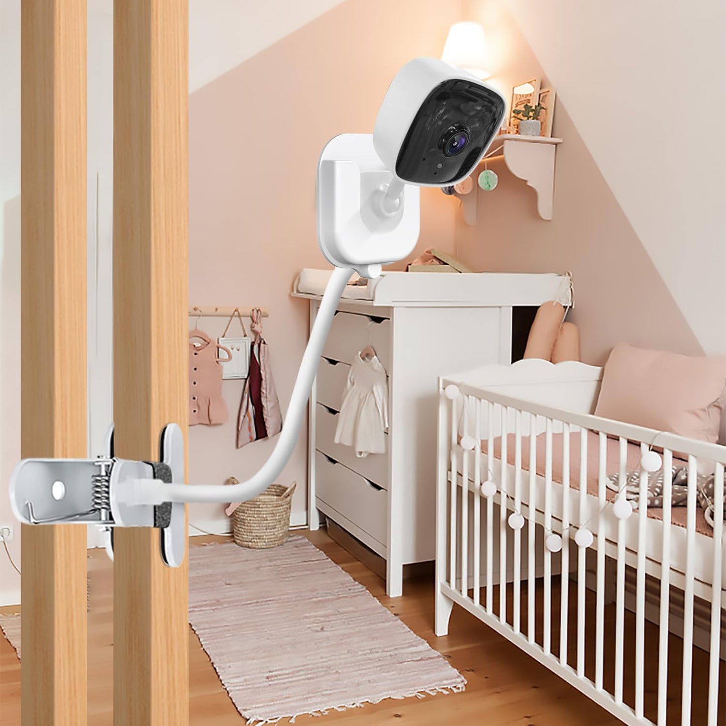 SZAOYU 2 Pack Baby Monitor Mount for Tapo Indoor Security Camera C100/C101/C110/C111 - Flexible Long Gooseneck Arm, Baby Camera Holder Stand No