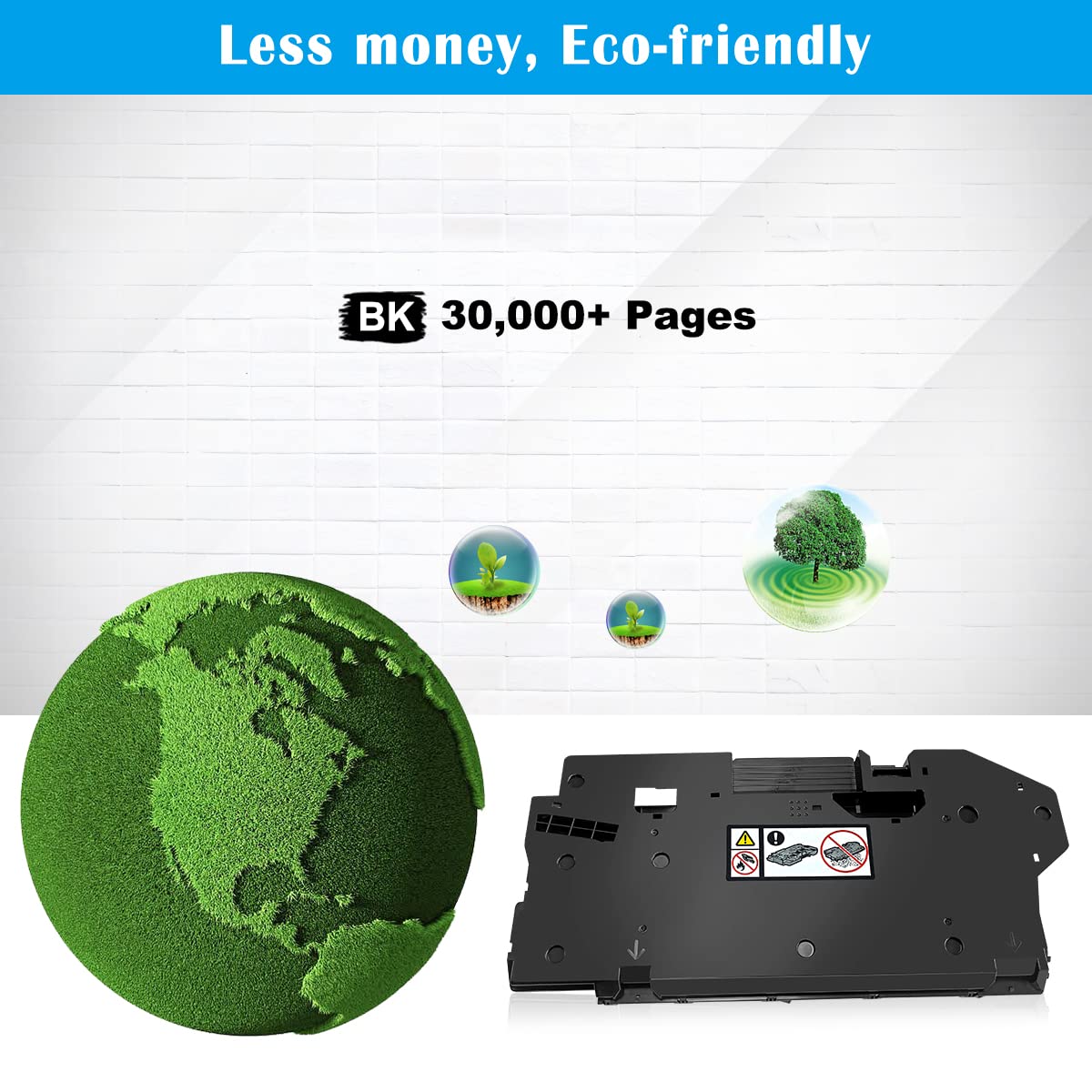 TOPRINT Waste Toner Cartridge Collection Container Box 30000 Pages 108R01416 for Xerox Phaser 6510, WorkCentre 6515, Dell H625cdw H825cdw S2825cdn