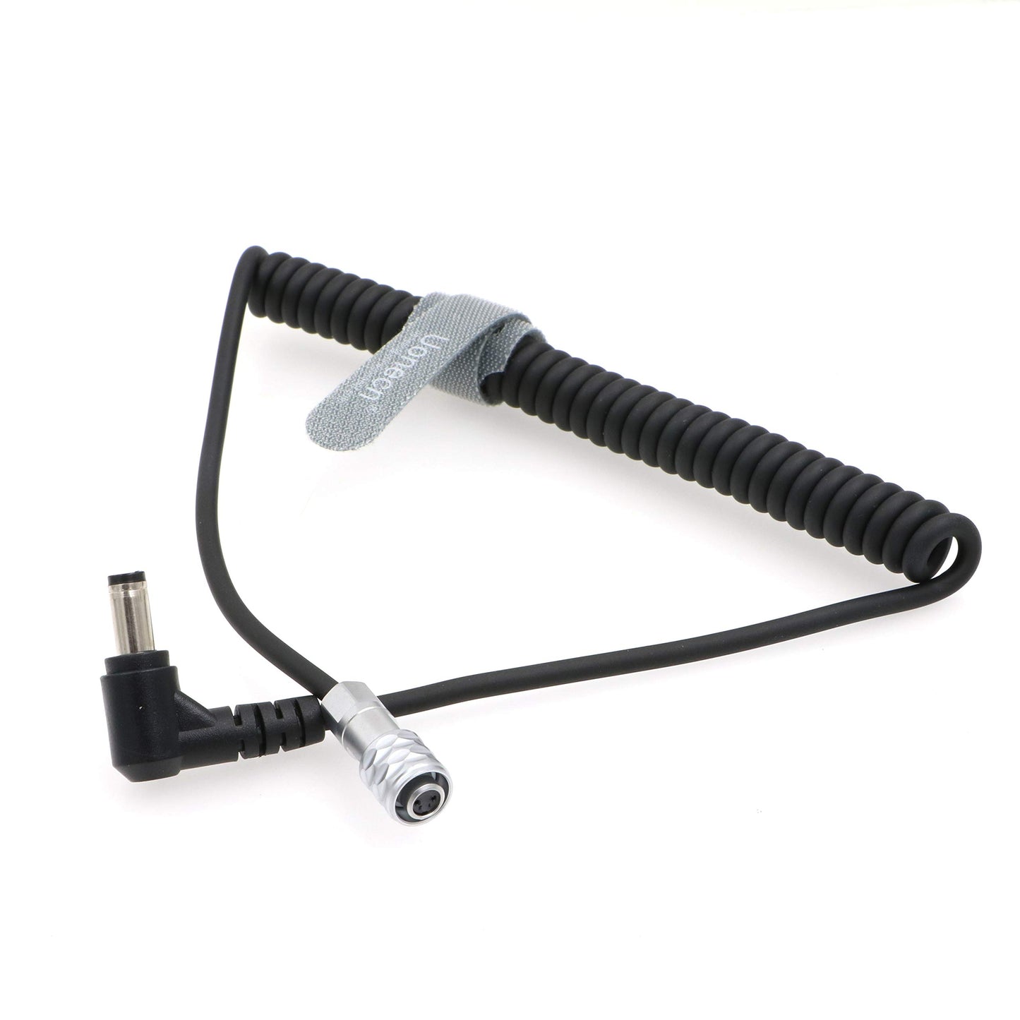 Uonecn Power Cable for Blackmagic Pocket Cinema Camera BMPCC 4K Weipu 2 pin Female to Right Angle DC Gold Mount V Mount Battery Coiled Cable