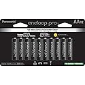 Eneloop Panasonic BK-3HCCA12FA pro AA High Capacity Ni-MH Pre-Charged Rechargeable Batteries, 12-Battery Pack
