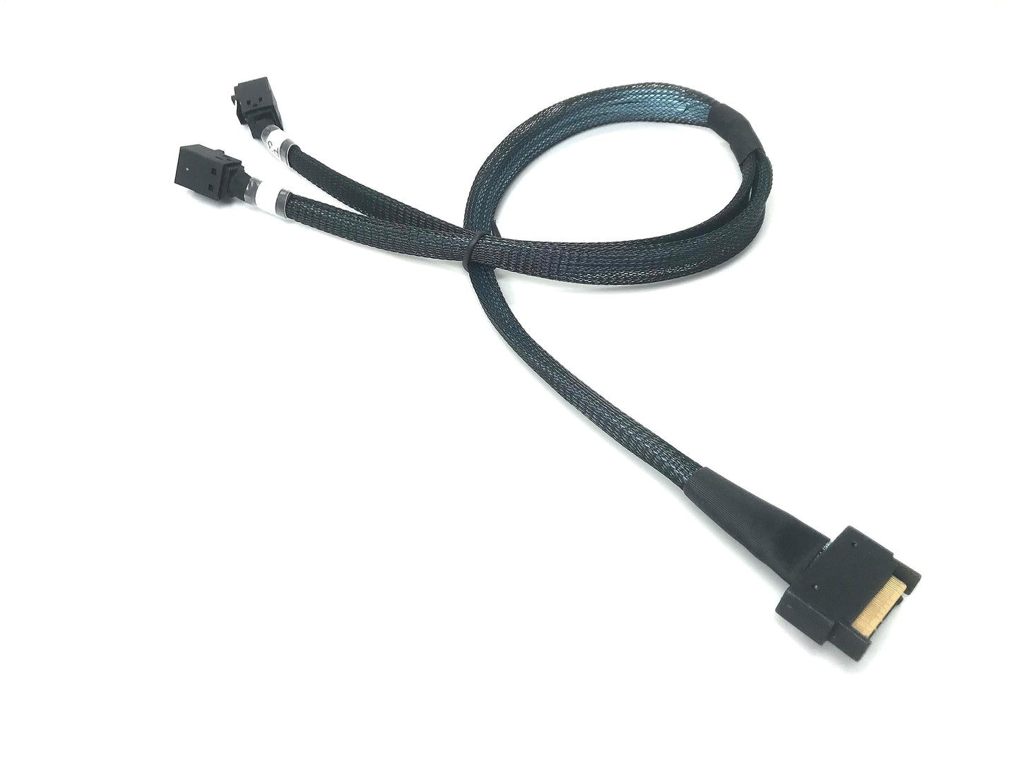 MCIO x8 74 Pin (NVMe) to 2 X Mini SAS SFF-8643 Cable - 50 CM, High-Speed Data Transfer Cable for NVMe Storage Solutions