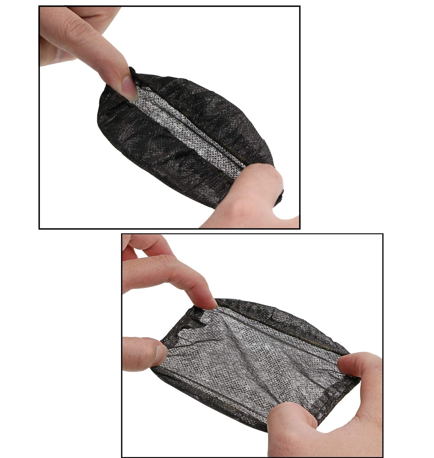 ONLYKXY Non-woven Handheld Microphone Cap case pads Universal Small Mic Covers Replacement WindScreen Protective for Recording Room KTV (Black) (100