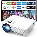 Mini Projector, 1080P Full HD Supported, Portable Movie Home Theater Projector Compatible with TV Stick Smartphone & Tablet PC HDMI USB AV TF