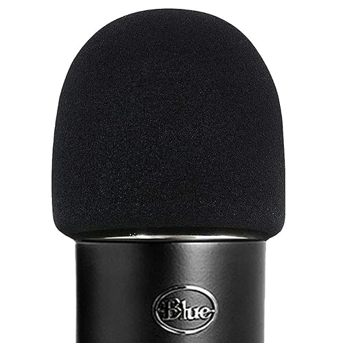 ienza® Windscreen for Blue Yeti Foam - Also Fits Other Large Microphones Such as MXL, Audio Technica and More - Quality Sponge Material to Act as a