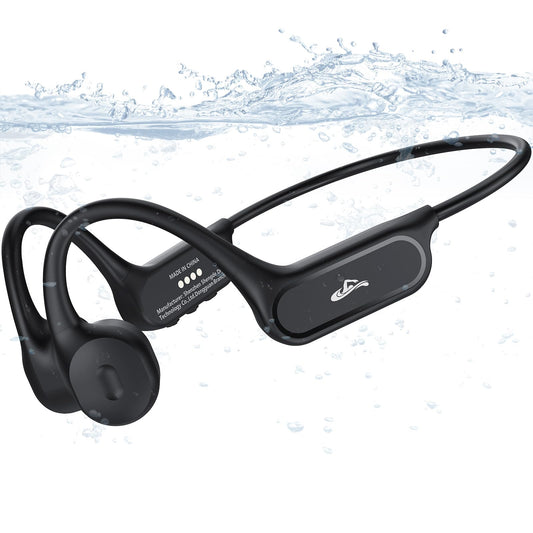 Swimming Headphones, Bluetooth 6.0 Bone Conduction Headphones, IP68 Waterproof Swimming Headphone Underwater for Swimming, Sport Open Earphones