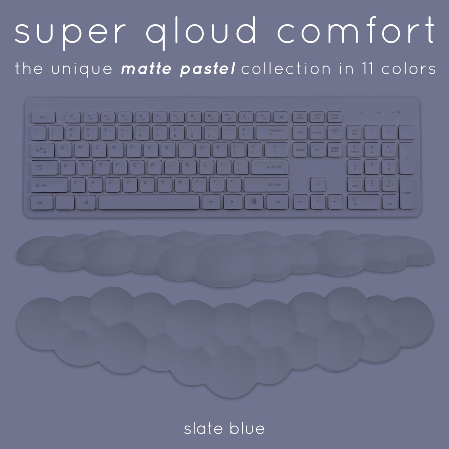 Create-ables Qloud Cloud Wrist Rest Keyboard Wrist Rest for Computer Keyboard Pad, Cloud Keyboard Wrist Rest, Wrist Pad for Keyboard, Memory Foam, Non