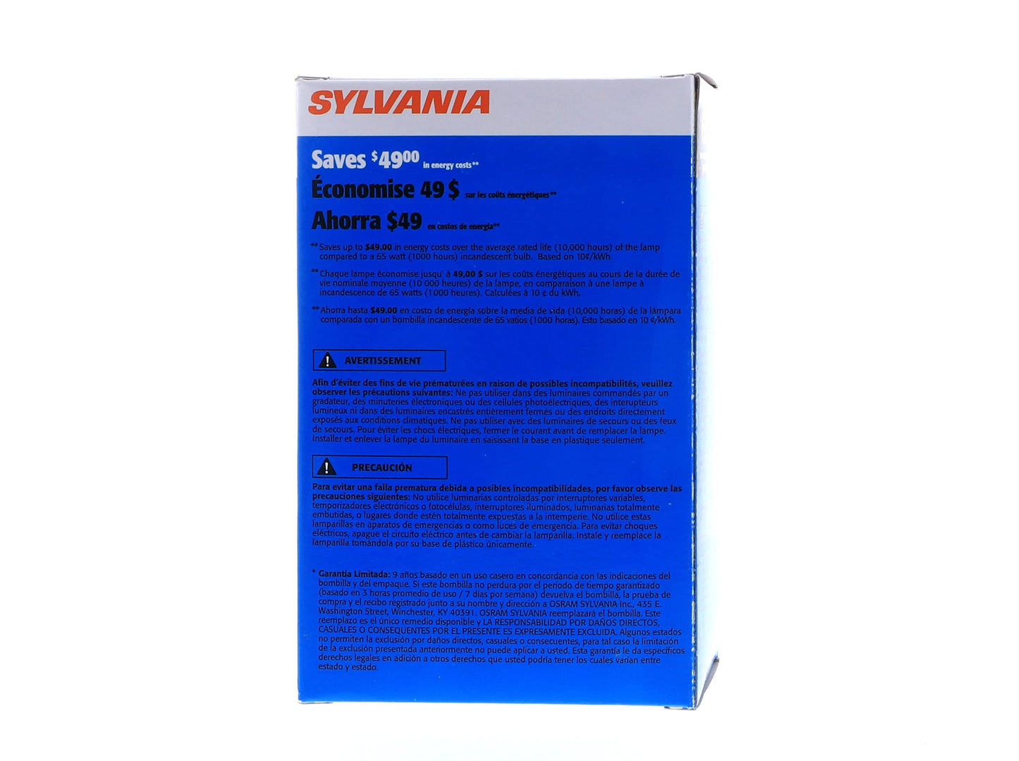 Sylvania 29773, CF16EL/BR30/2700K, 16 Watt, 120 Volt, 2700K Color Temperature, BR30 Compact Fluorescent Light Bulb (12 Pack)
