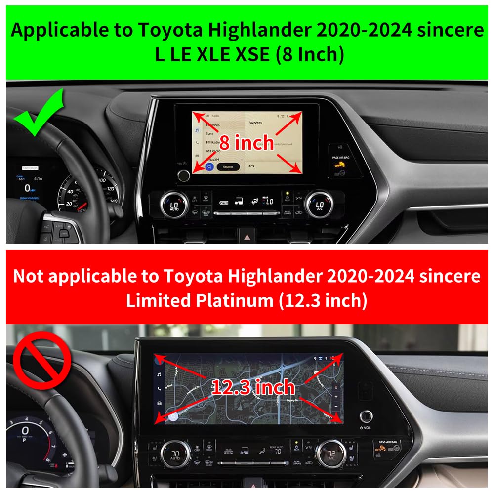 JIEZMO Car Magnetic Phone Mount for Toyota Highlander 2020-2026 L LE XLE XSE [Only for 8-inch Touch Screen] Auto Interior Accessories Best Cellphone