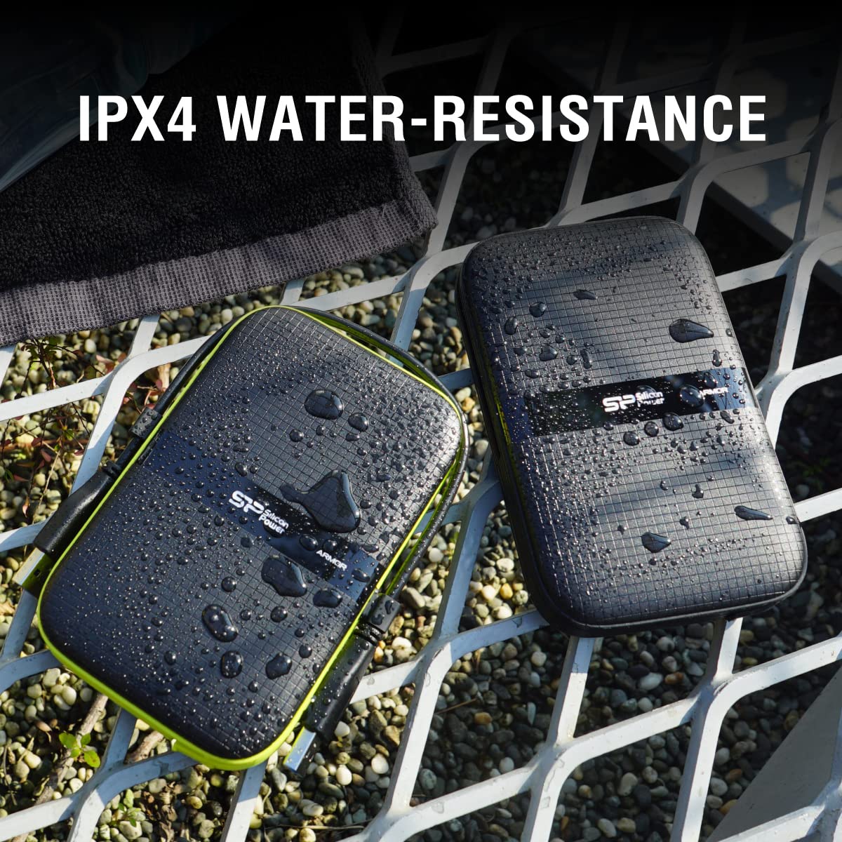 SP Silicon Power 2TB Rugged Portable External Hard Drive Armor A60 Shockproof USB 3.1 Gen1 for PC Mac Xbox and PS4 Black