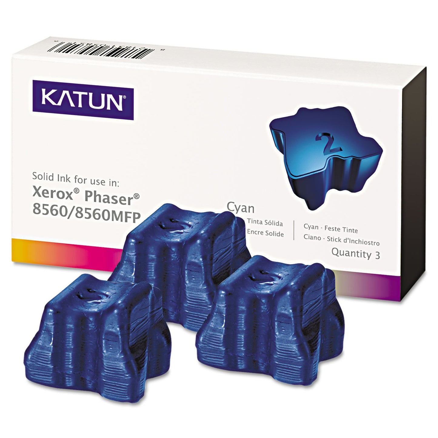Katun 39401 Performance Non-OEM New Build Black Solid Ink Sticks Alternative for Xerox 108R00929 2 Sticks/Box 4300 Yield
