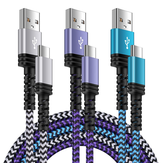 3-Pack Samsung S26 S25 S24 S23 USB Type C Cable Fast Charging 6FT USB C to USB A Android Phone C Charger Cord for Galaxy S26Ultra/A17 A16 5G/Z
