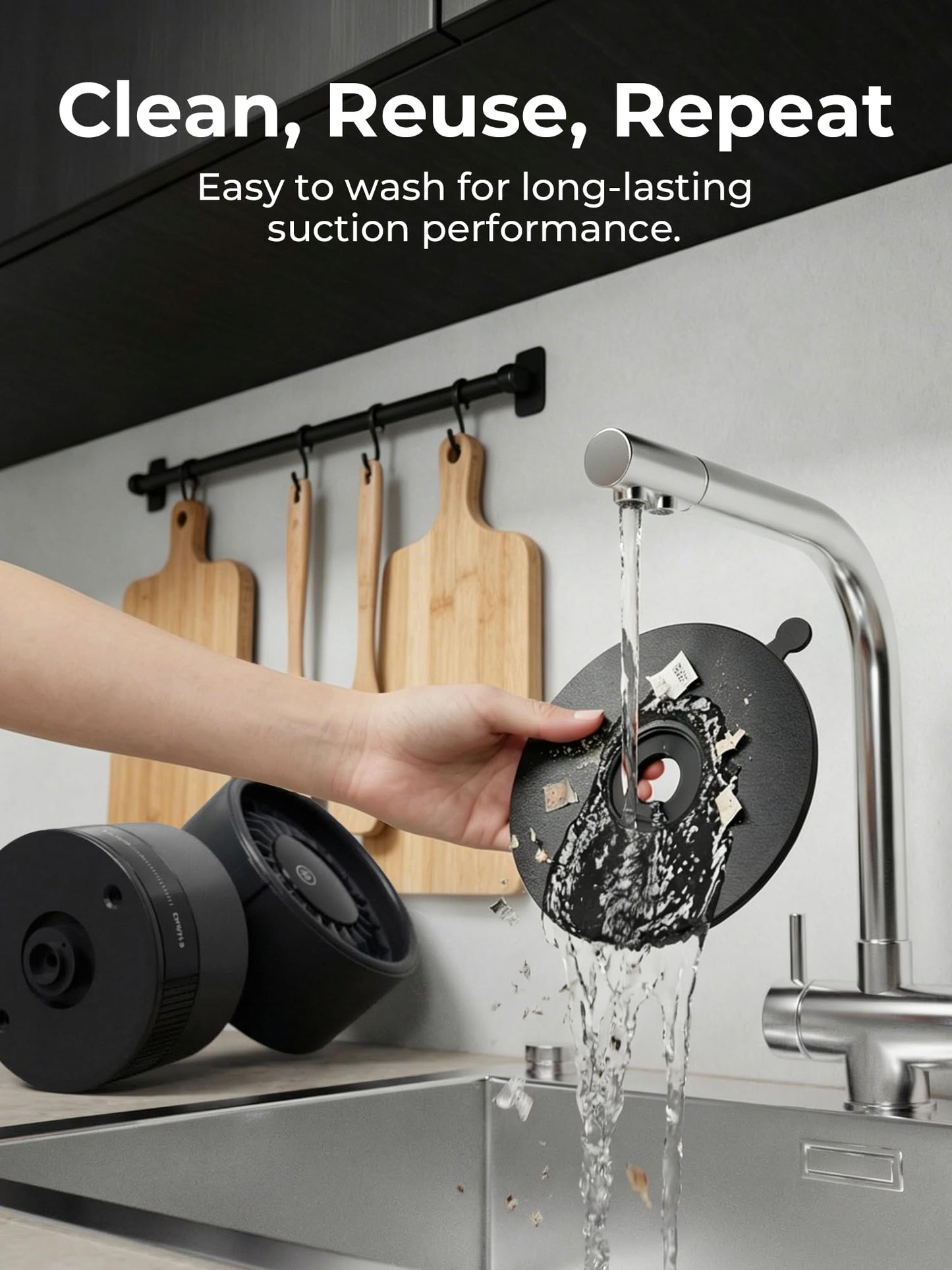 Rechargeable Suction Cup Bathroom Fan, 6 Speeds for Makeup and Skincare