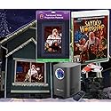 Christmas Digital Decoration Kit Includes AtmosFX Santa's Workshop with 5 Video Effects for Christmas Plus HD Super Bright Projector and 48” x 72”