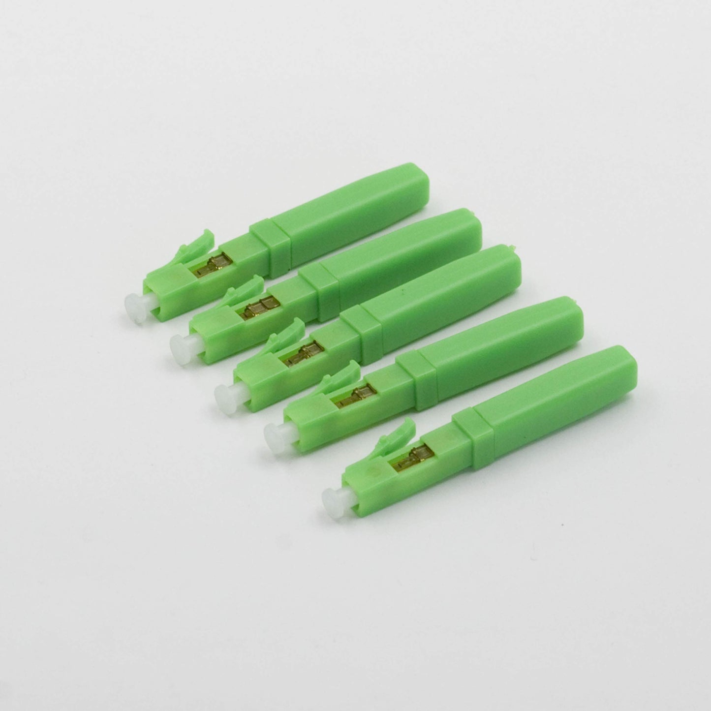 10pcs LC APC Fiber Optic Quick Connector Fiber Optic Fast Connectors Single Mode 9/125 Mechanical Connectors Adapter for 2.0x3.0mm Butterfly Cable