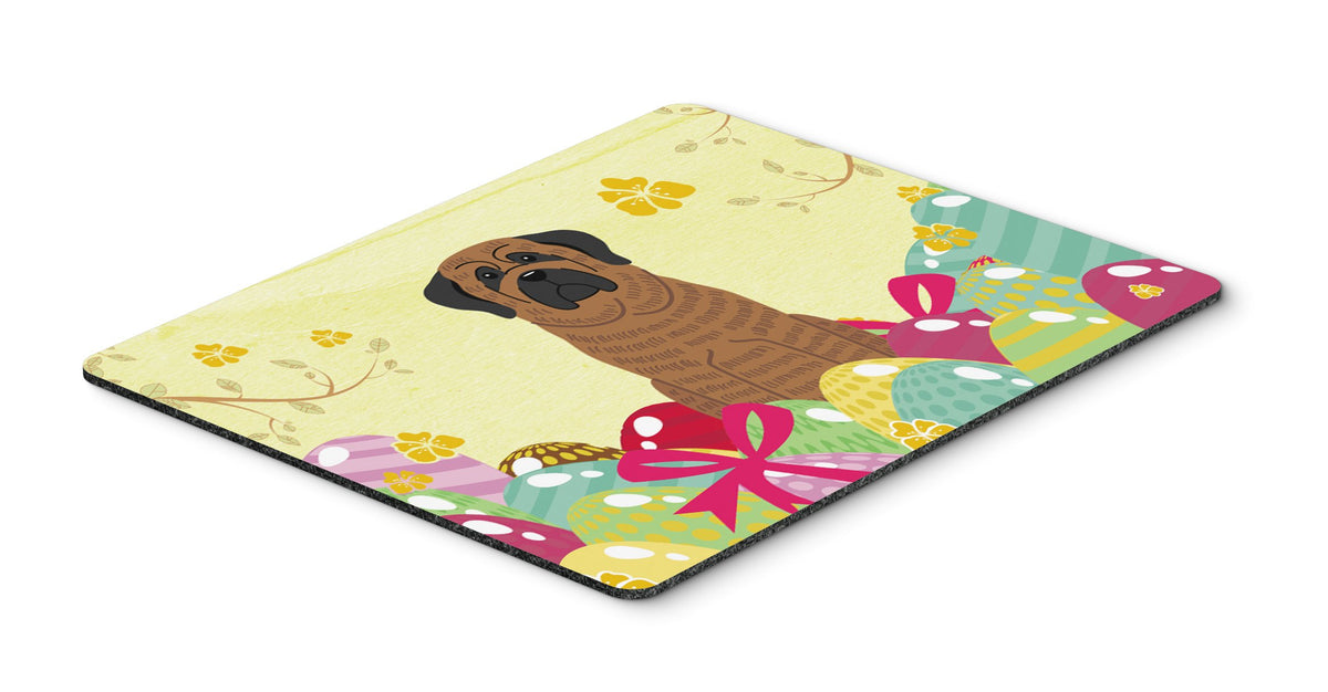 Caroline's Treasures BB6015MP Easter Eggs Mastiff Brindle Mouse Pad, Hot Pad or Trivet for Home Office Gaming Working Computers Laptop Mouse