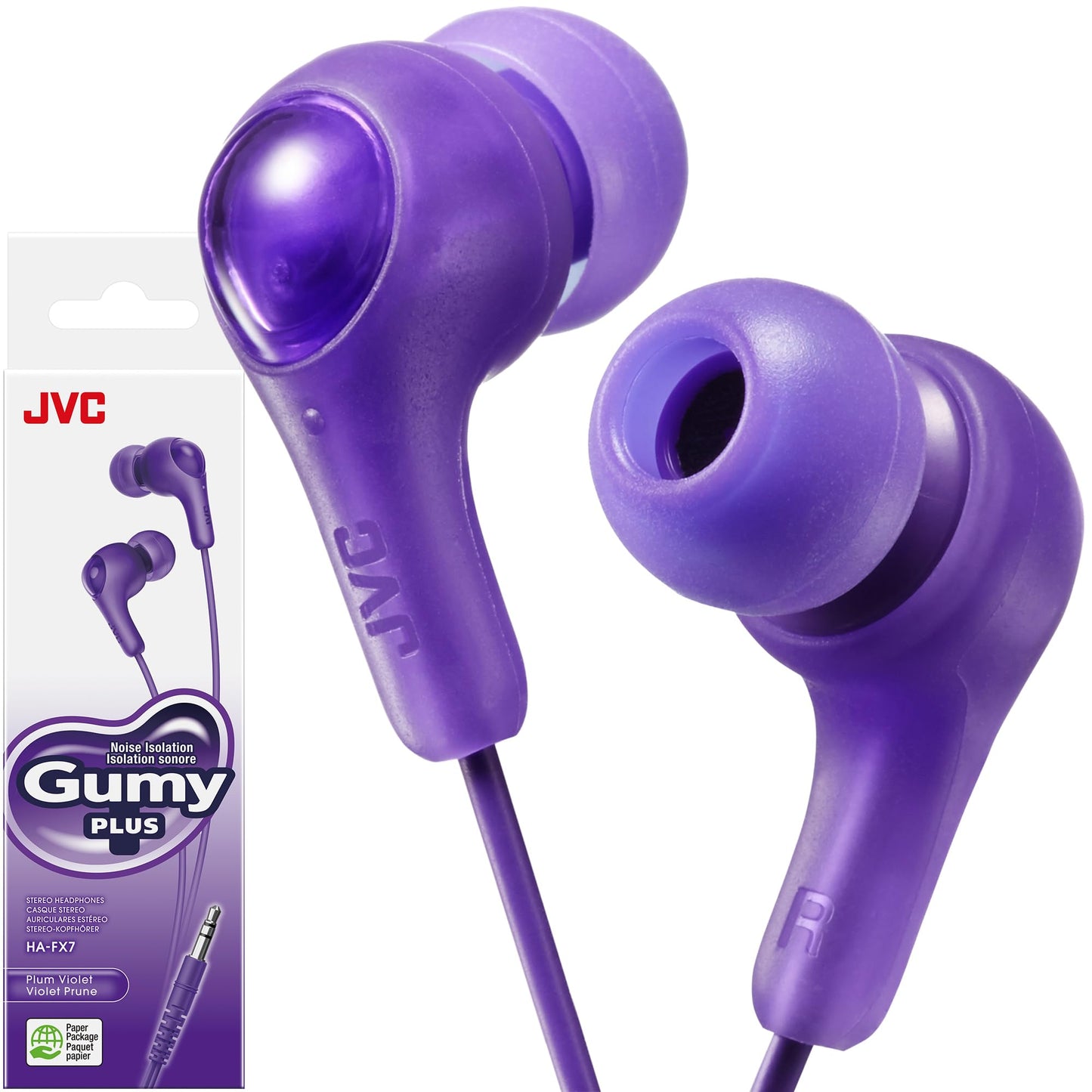 JVC Gumy HAFX7VN in Ear Earbud Headphones, Violet