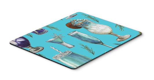 Caroline's Treasures BB5203MP Drinks and Cocktails Blue Mouse Pad, Hot Pad or Trivet, Large, Multicolor