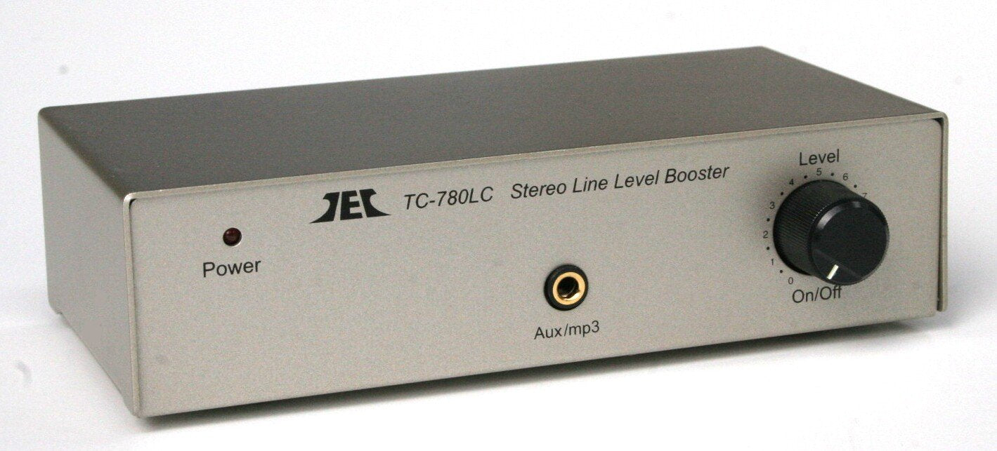 TEC TC-780LC Silver Finish Stereo Line Level Amp/Booster; Includes Optional Premium HIGH Power AC Adaptor