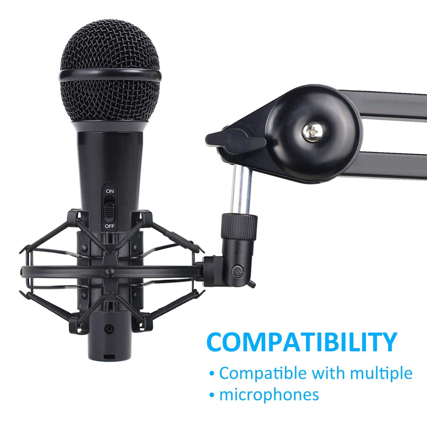 SUNMON Mic Shock Mount Holder for Diameter 28mm-31mm Dynamic Microphone to Reduces Vibration and Shock Noise, Suitable for AT2005-USB, XM1800S, E835