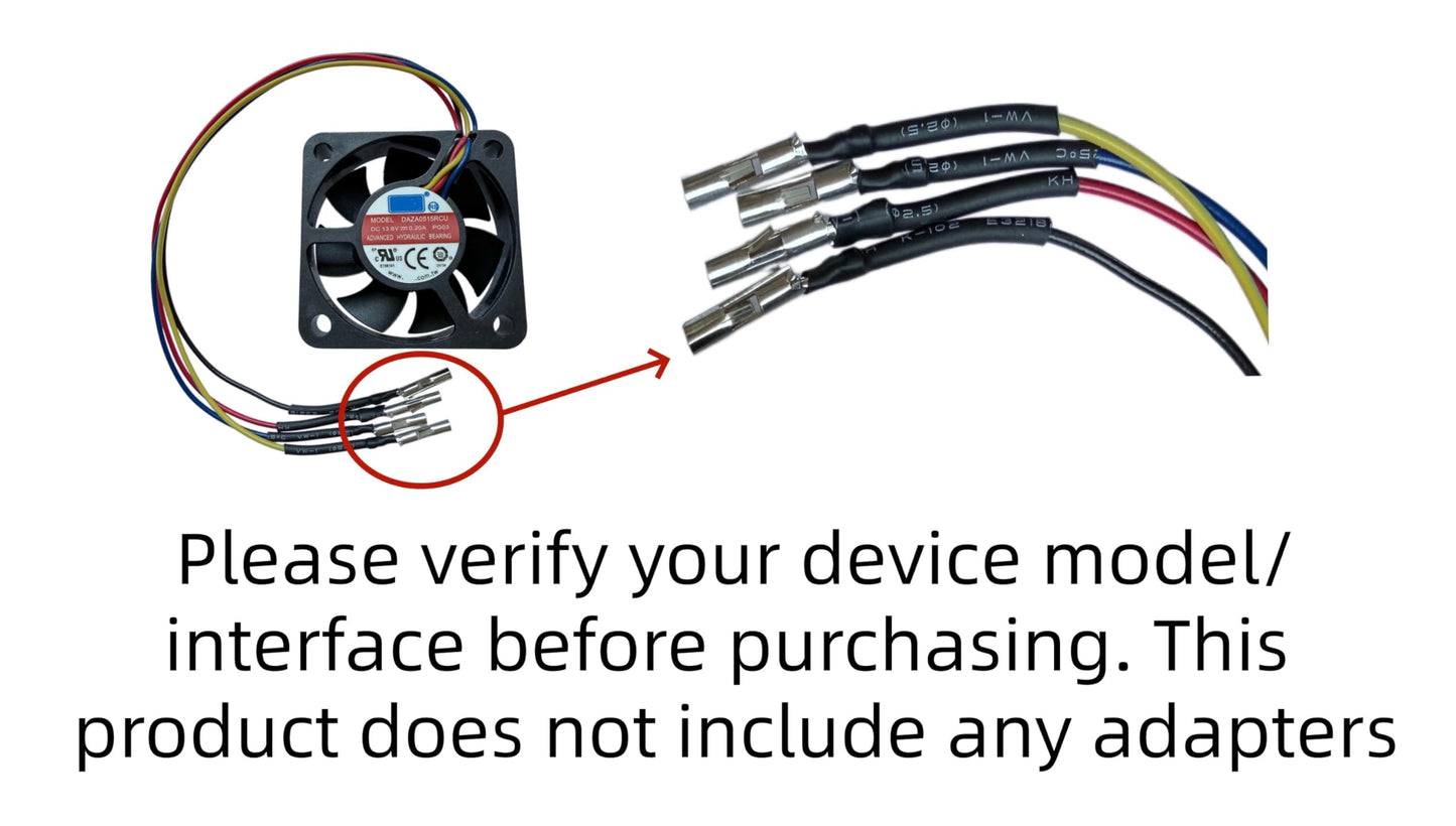 for AVC DAZA0515RCU DC13.6V 0.20A 5015 50x50x15MM 2400 RPM 4-Wire Waterproof Cooling Fan?No adapters Included?