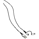 Hottips Lightning Cable for iOS and Android - Black,24845