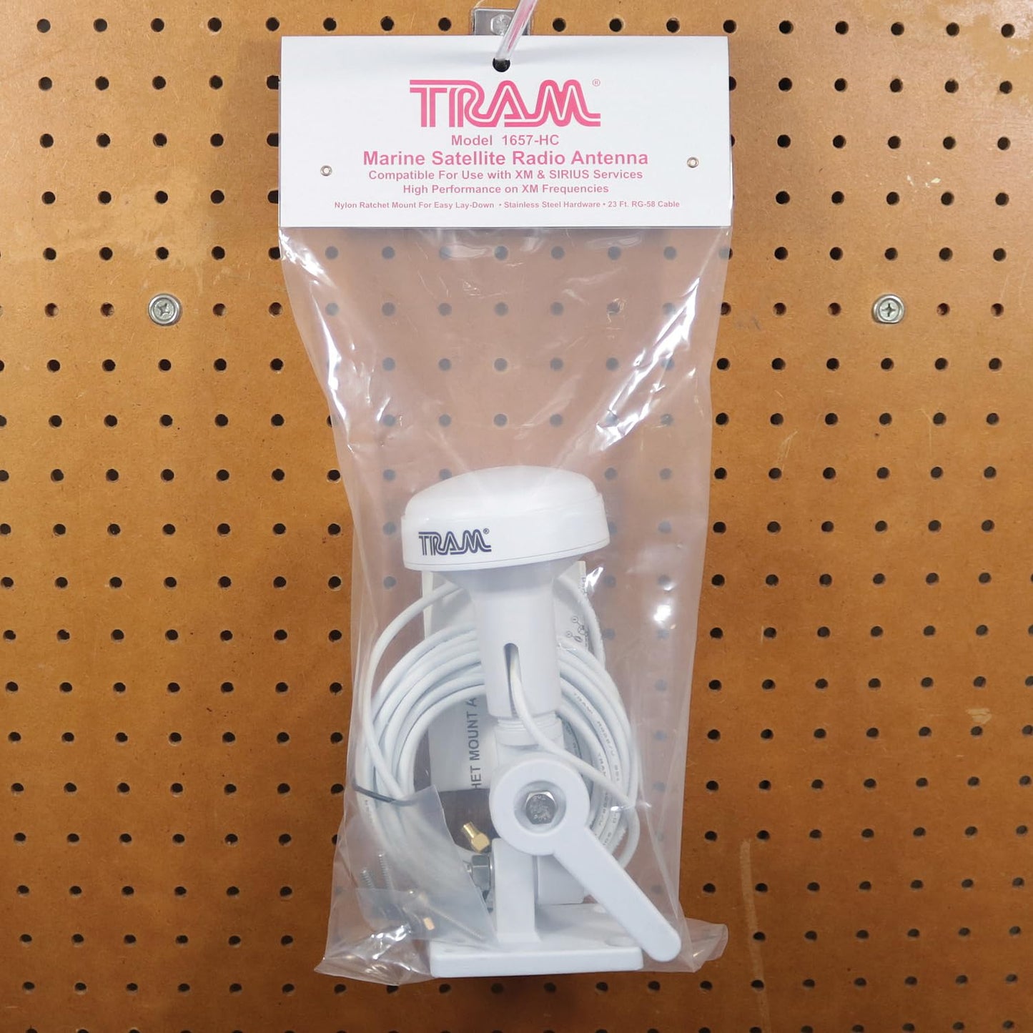 Tram® Marine Satellite Radio Ratchet-Mount Antenna with RG58 Cable
