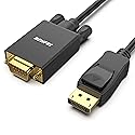 BENFEI DisplayPort to VGA Cable, 1.8M Display Port of Computer/Laptop to VGA of Monitor/Projector Gold-Plated Adapter (Not Bidirectional,Not