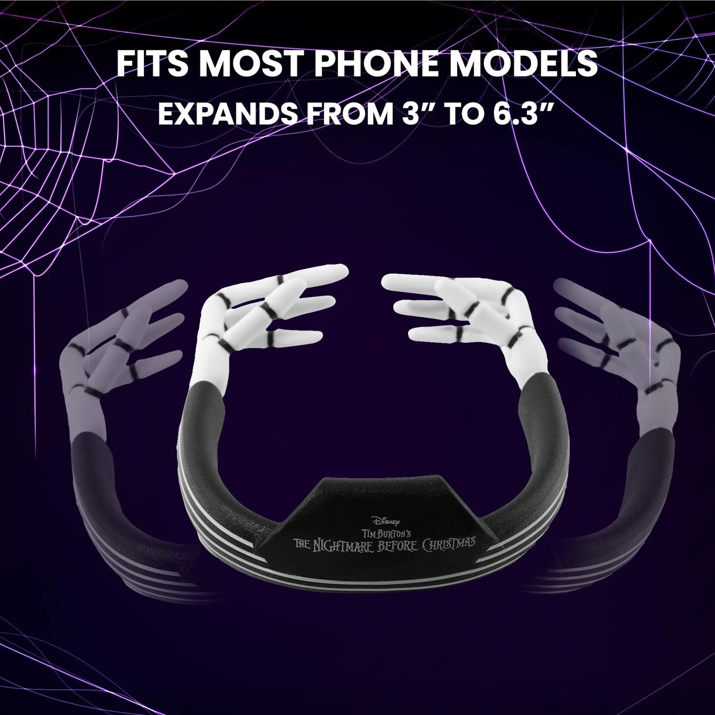 Jack Skellington Hands Phone Stand for Desk- Tim Burton’s The Nightmare Before Christmas Jack and Sally Phone Holder Stand for Office - Disney Gifts