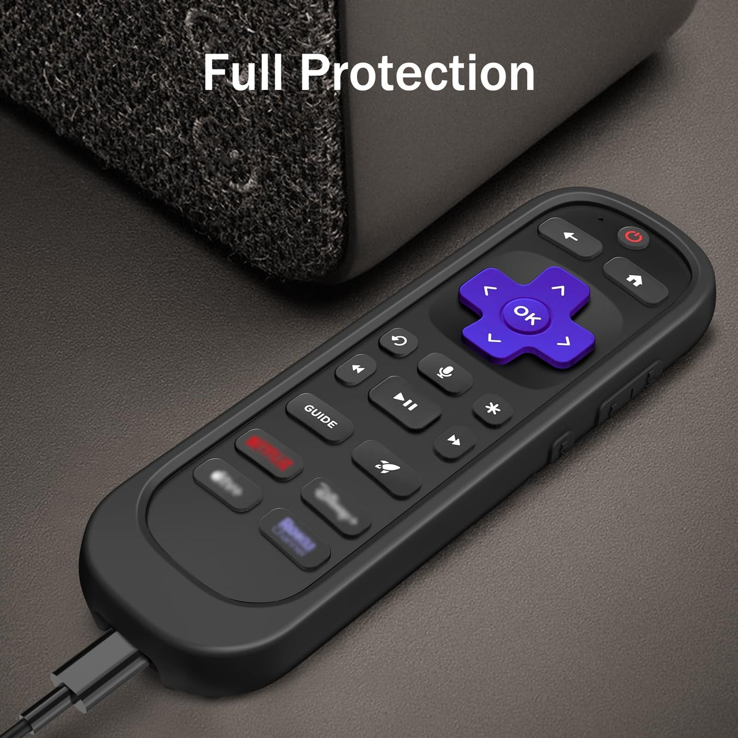 Fintie Protective Case for Roku Voice Remote Pro (2nd Edition), CaseBot Lightweight Anti Slip Kids-Friendly Shockproof Silicone Remote Cover for Roku