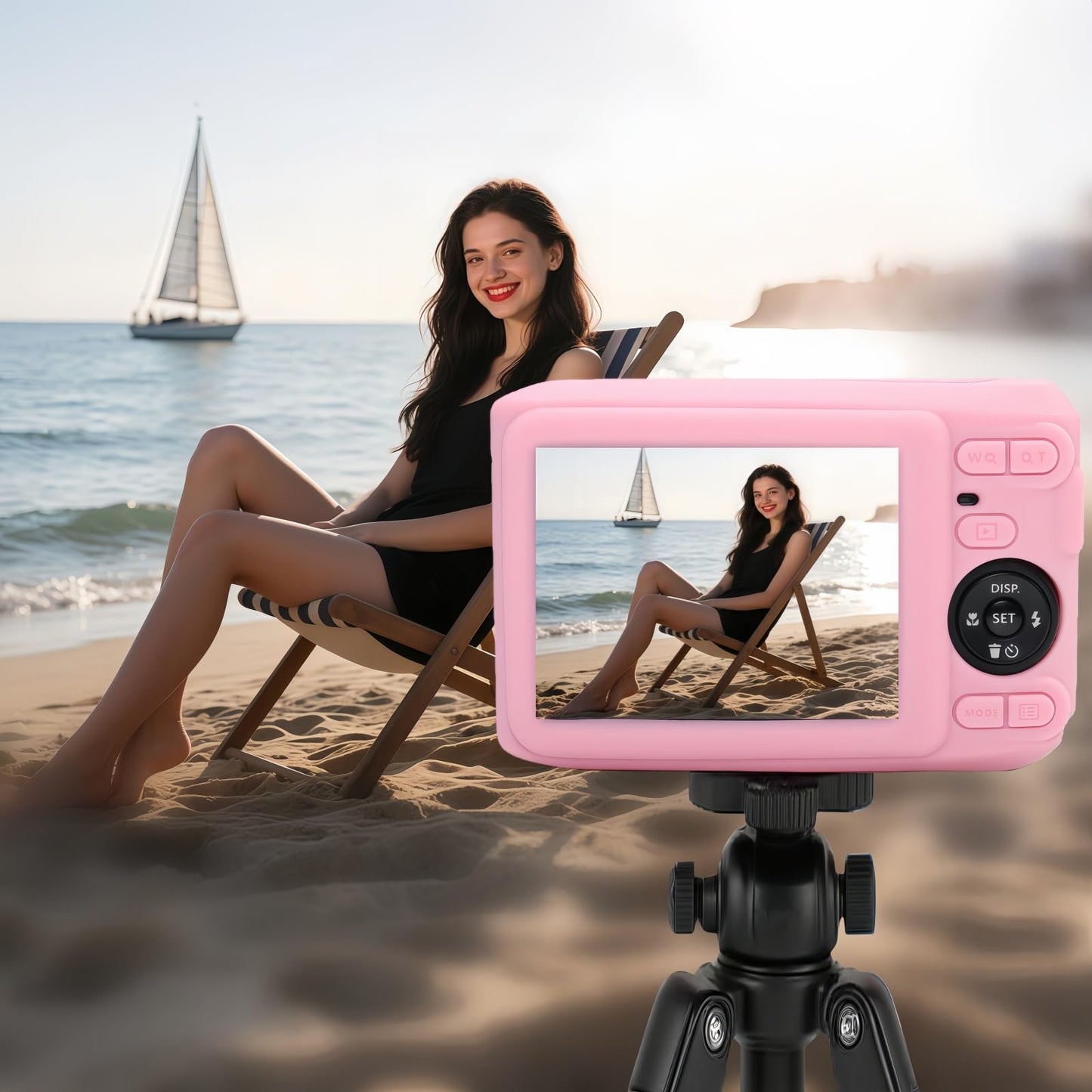 SZHSYJY Case for Kodak PIXPRO FZ45, FZ45 Accessories: Soft Silicone Protective Case with Removable Lens Cover, Includes 2 Screen Protectors and 1