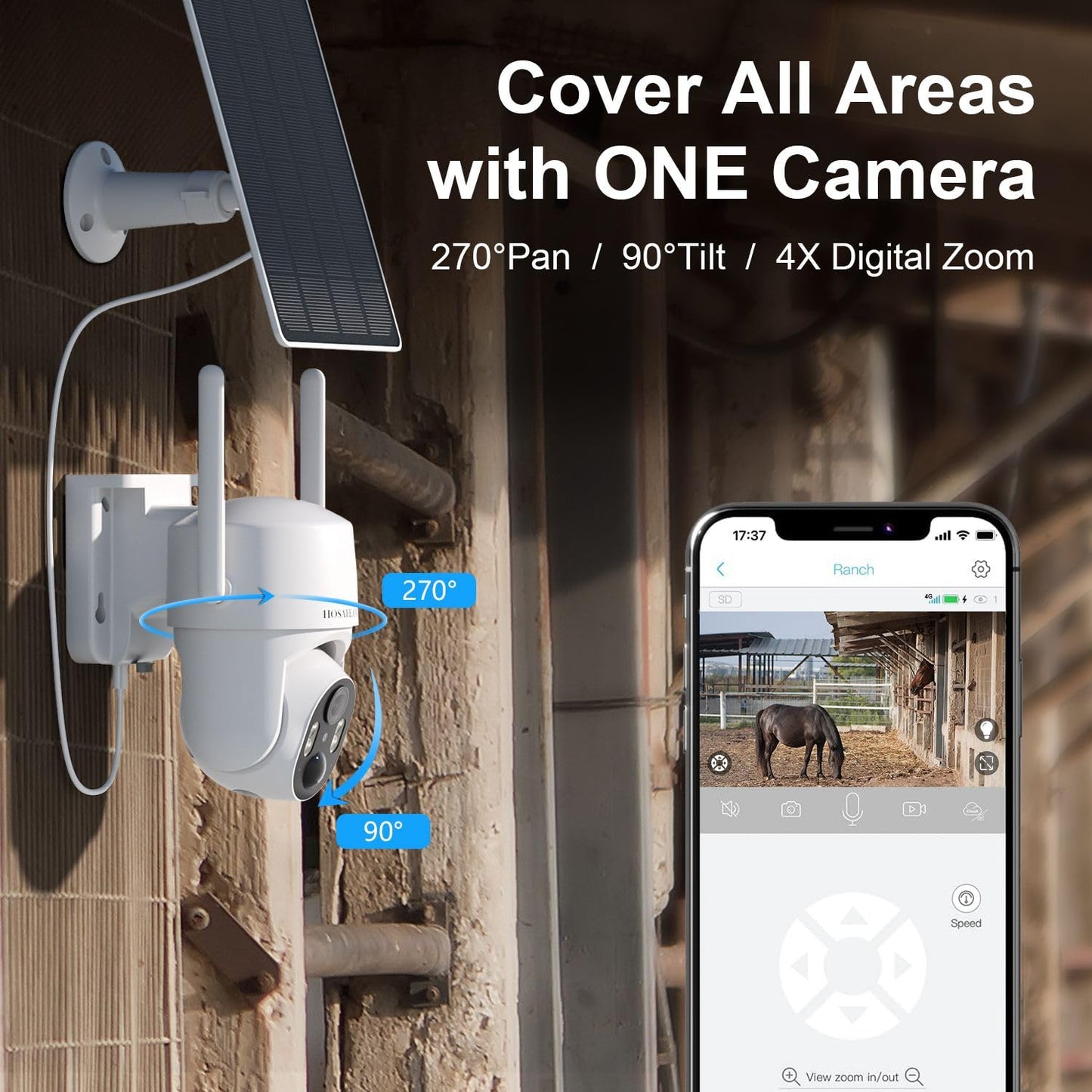 No WIFI Security Camera No Internet Needed, 4G LTE Cellular Security Camera Outdoor Wireless, Solar Camera for Home Security, PIR Motion Detction, 2K