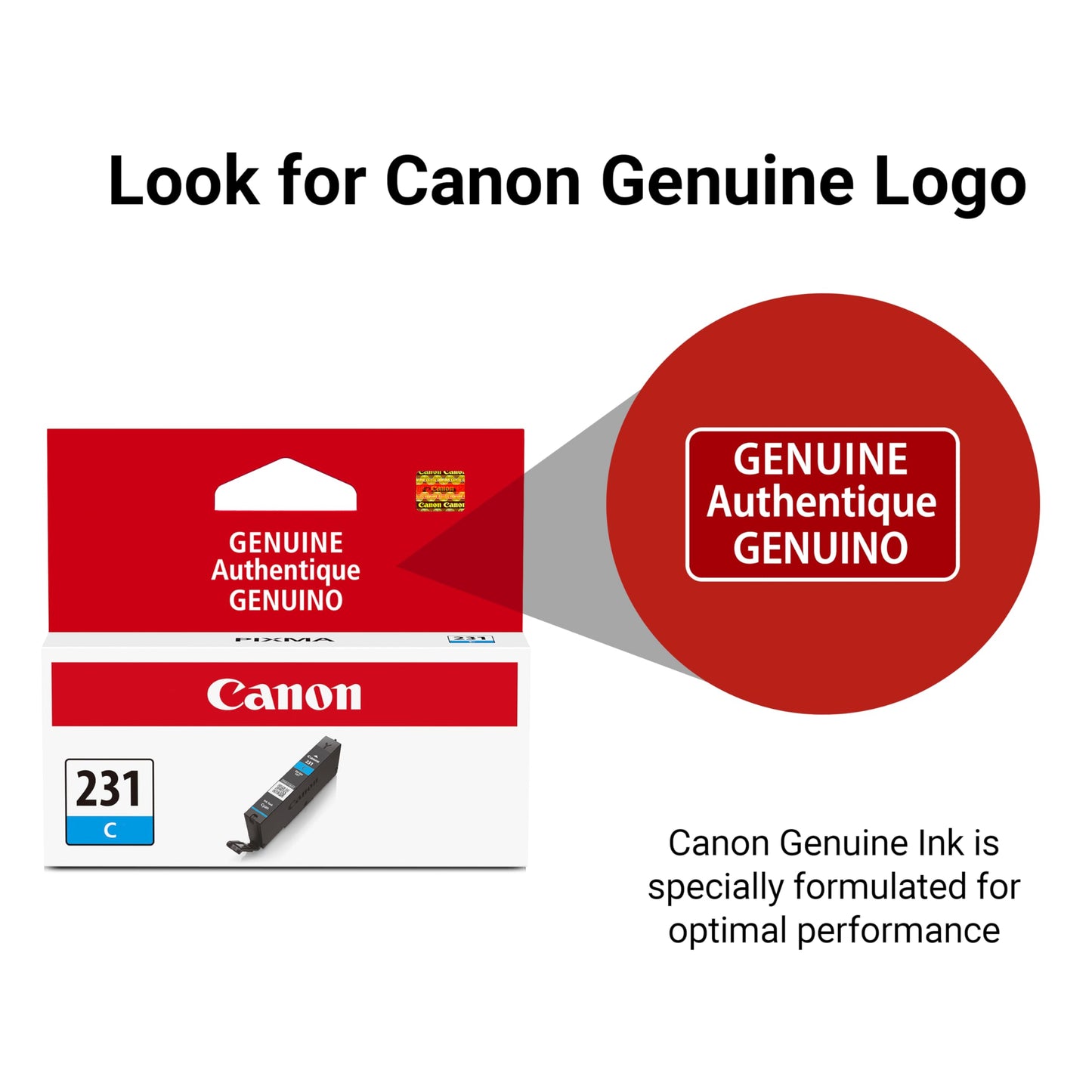 Canon CLI-231 Genuine Cyan Ink Tank, Compatible with PIXMA TS8820 Printers