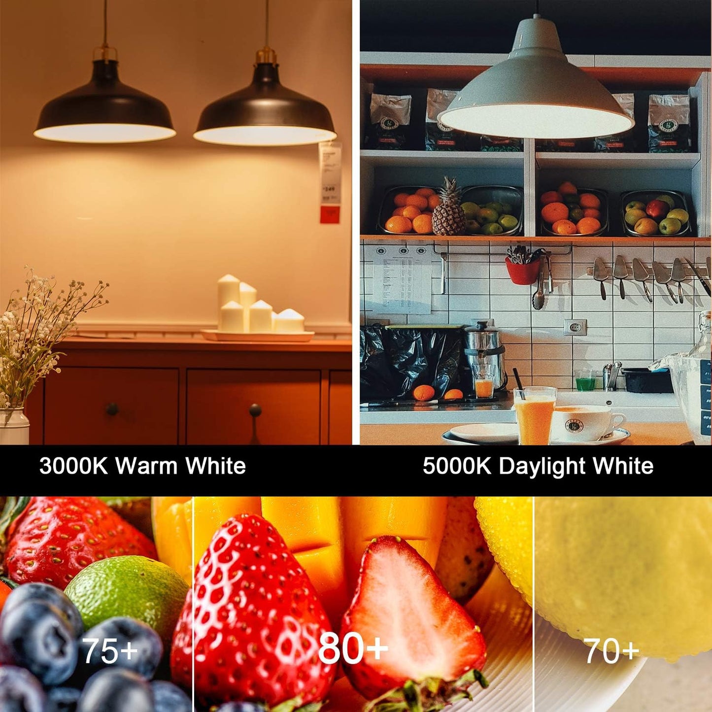 Aooallme GU10 LED Lamp, 60W Halogen Bulbs Equivalent, 5.5W 600LM, 6000K Daylight White,110V dimmable GU10 Mr16 LED Bulbs (Daylight White)