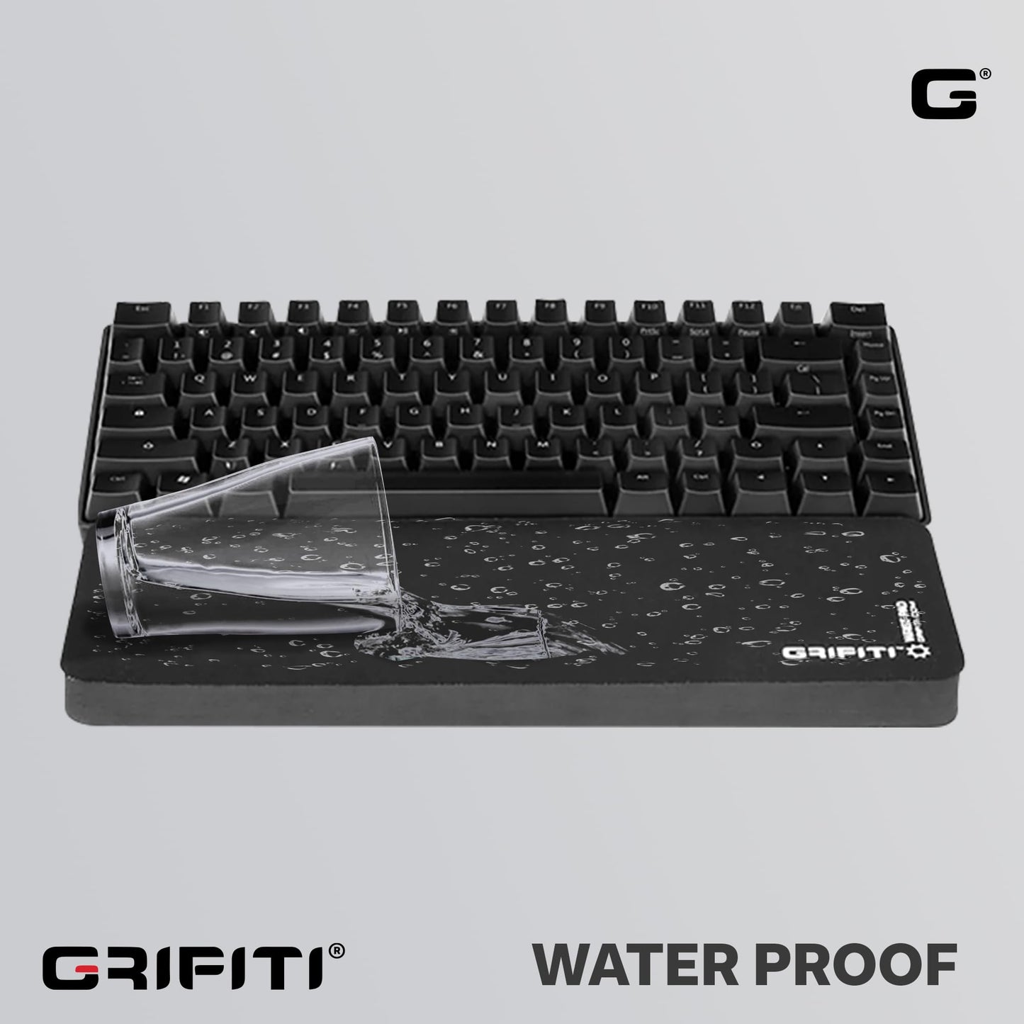 Grifiti Fat Wrist Pad 12" x 2.75” x 0.75" Inch Keyboard Rest Thick Small Ergonomic Computer Keyboards Hand & Palm Wrists Rests Support Carpal Tunnel