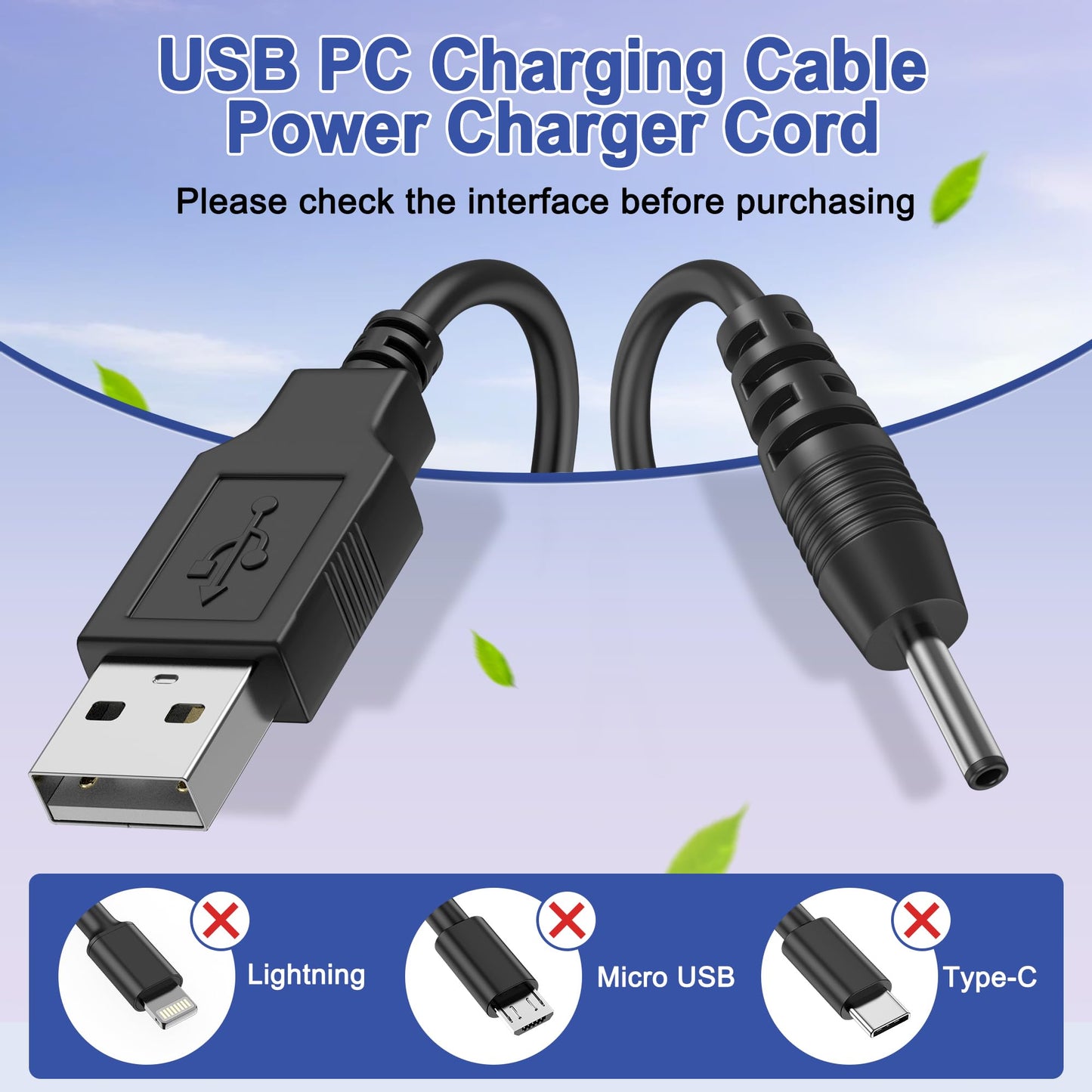 Digipartspower USB PC Charging Cable Power Charger Cord for Iridium 9575 Extreme 9505A 9555 Satellite Phone