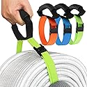 Heavy Duty Storage Straps with Handle and Easy Adjustable Steel Black Lock Slider Buckles,Extension Cord Strap for Cords Pool Hoses Ropes and Garden