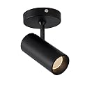 Aisilan Led Modern Directional Dimmable Spotlight Adjustable 90° Anti Glare Ceiling Spot Light for Indoor Foyer Living Room Warm White Black 9W CREE