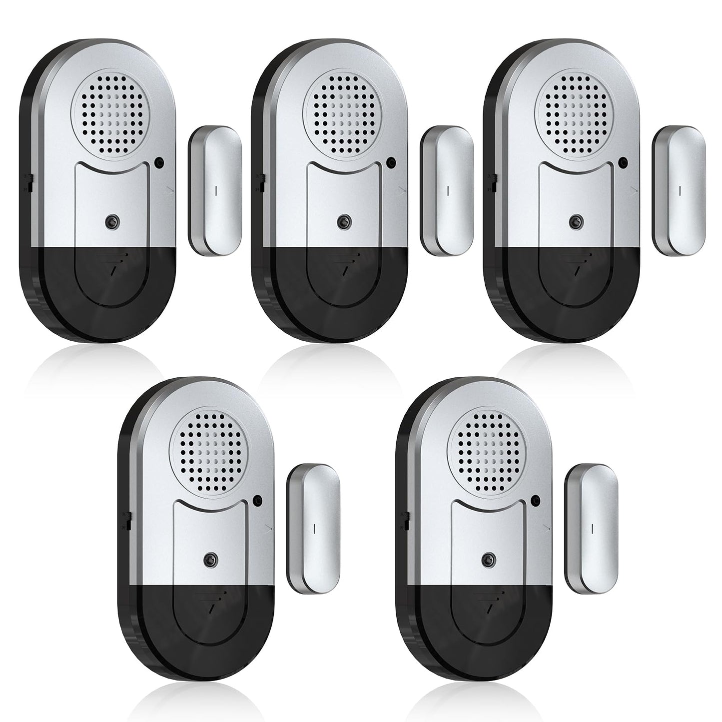 Sanjie Door Window Alarms - 5 Pack,125dB,Volume Control,Window Door Open Alarm Sensors for Kids Safety/Dementia/Pool,Wireless Sensors Keep Your Home