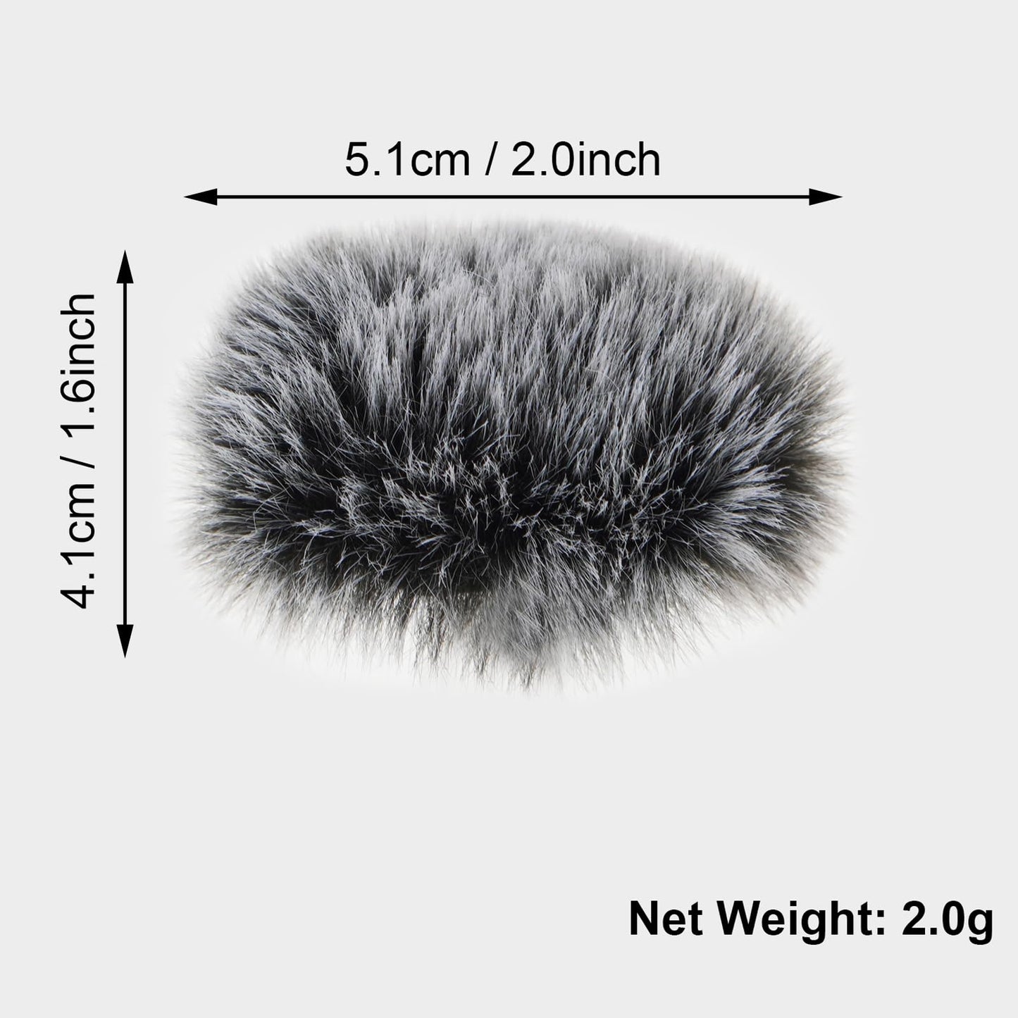 FONDFRAMORY Microphone Windscreen for DJI Mic 2, Furry Wind Muff Compatible with DJI Mic 2, Fur Microphone Cover Pop Filter Sound Insulation (2