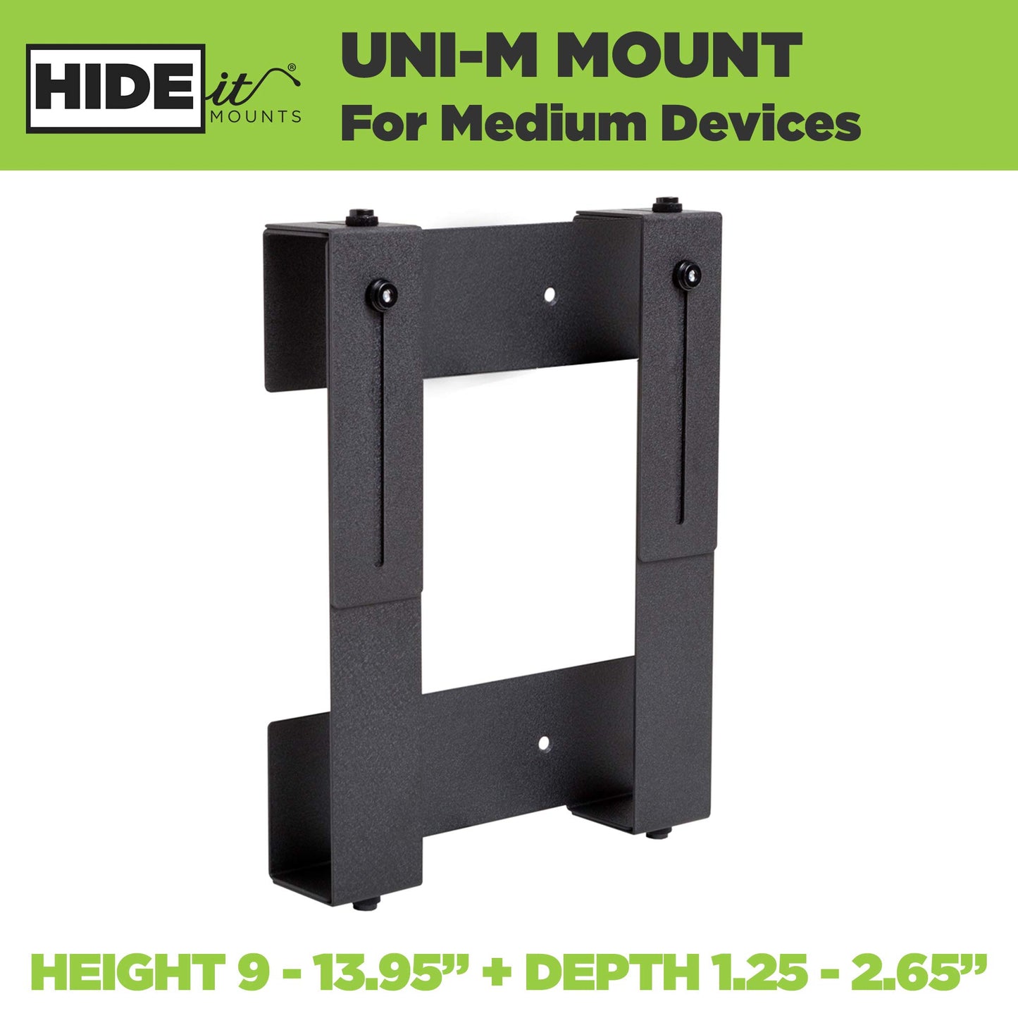 HIDEit Mounts Uni-M PS3 Slim Wall Mount - American Company - Keeps the Console Cool - Heavy Steel Cable Box Holder - Behind TV Satellite Receiver