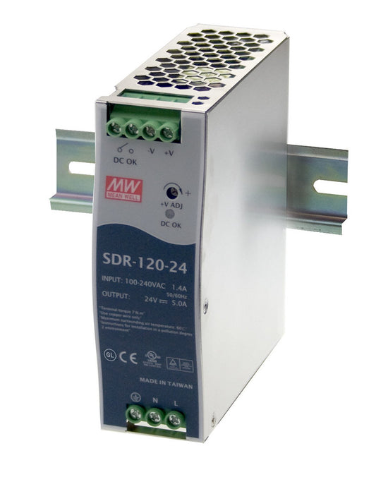 Mean Well Original SDR-120-12 Single Output Industrial DIN Rail with PFC Function Power Supply 12V 10A 120W