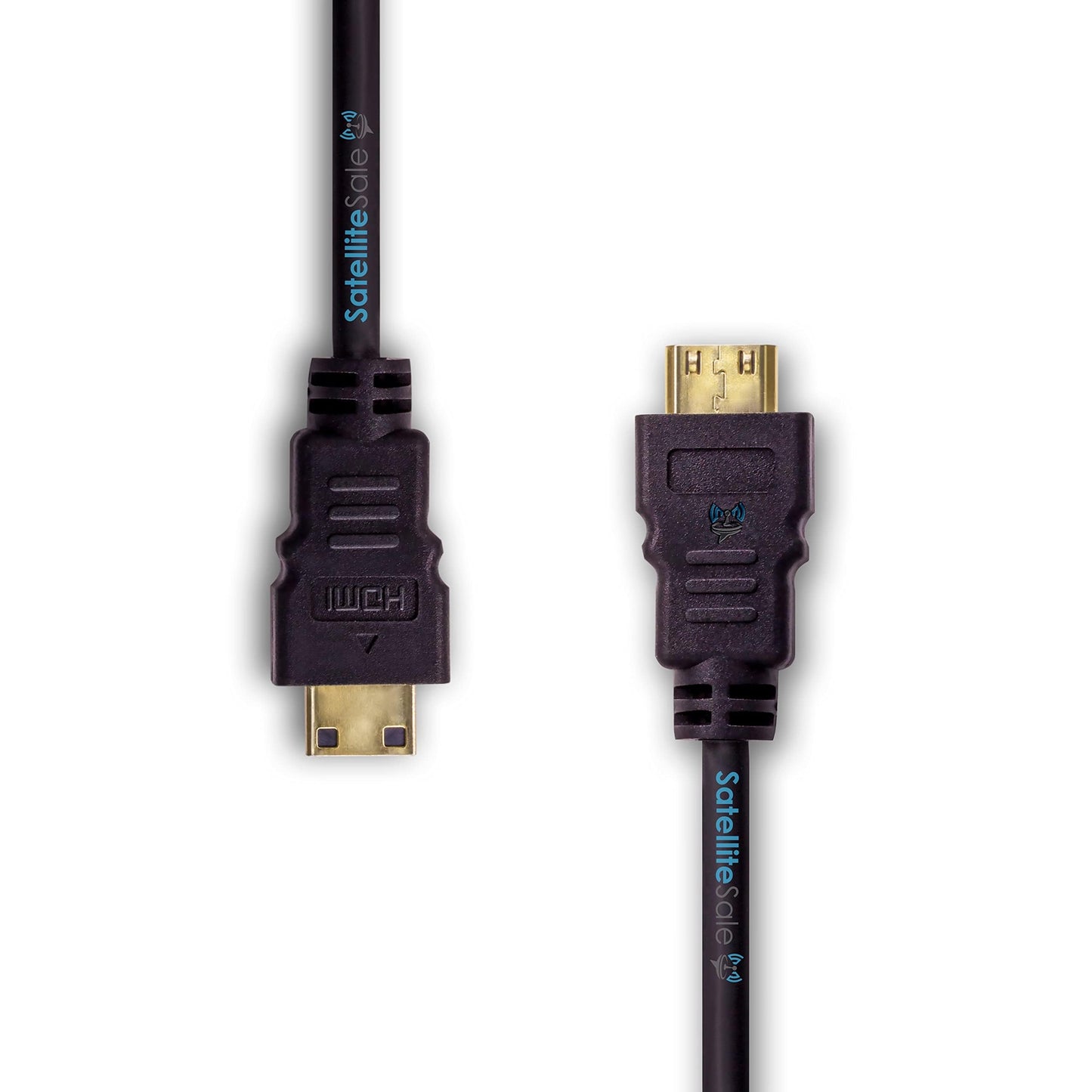 SatelliteSale Digital 1.4 Mini HDMI to HDMI Cable Universal Wire 4K/30Hz 10.2Gbps PVC 2160p Black Cord 15 Feet
